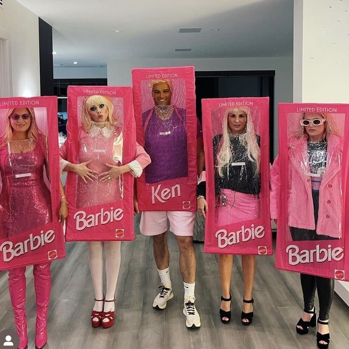 how to make a barbie box costume